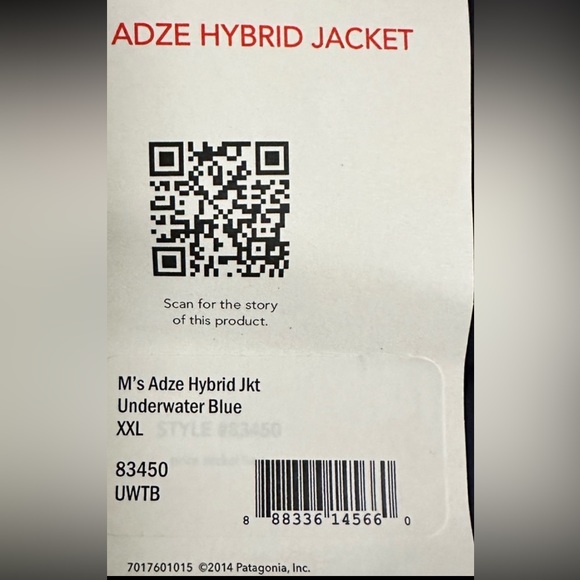 NWT PATAGONIA Adze Hybrid Jacket NEW WITH TAGS Underwater Blue Size XXL - Picture 4 of 16